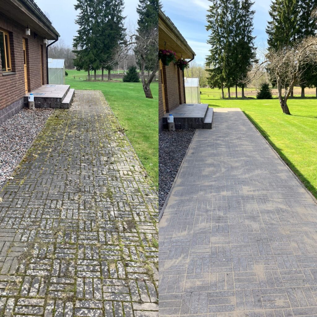 Tänavakivide pesu ja liivatamine Kuressaares