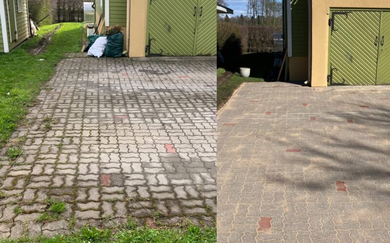 Tänavakivide pesu ja muruniitmisteenus Saaremaal