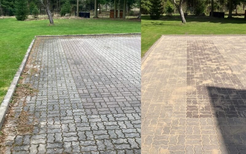 Tänavakivide puhastamine samblast