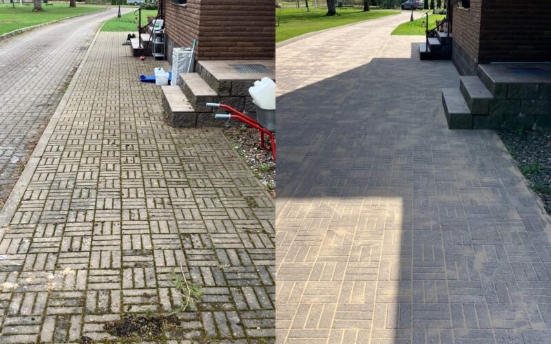 Carousel with Captions Tänavakivide puhastus Haapsalu