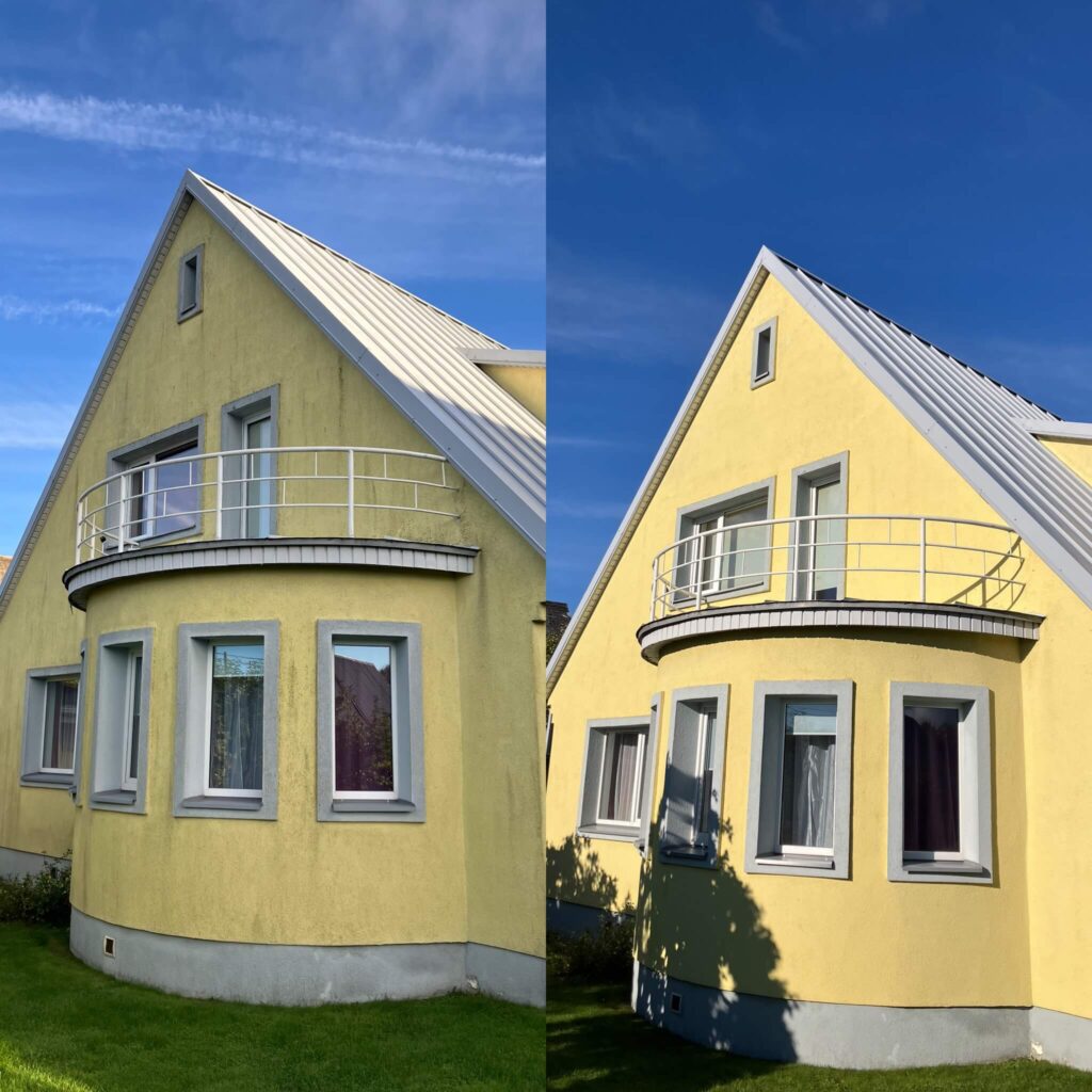 Fassaadipesu teenus Saaremaal ja üle Eesti, krohvfassaadi pesu, fassaadipesu hind