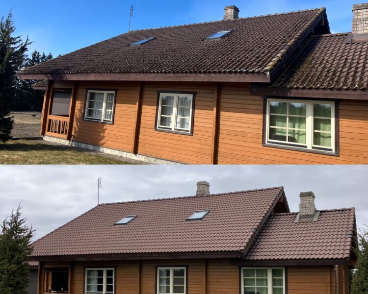 Maja katuste puhastus samblast ja katusepesu Läänemaa