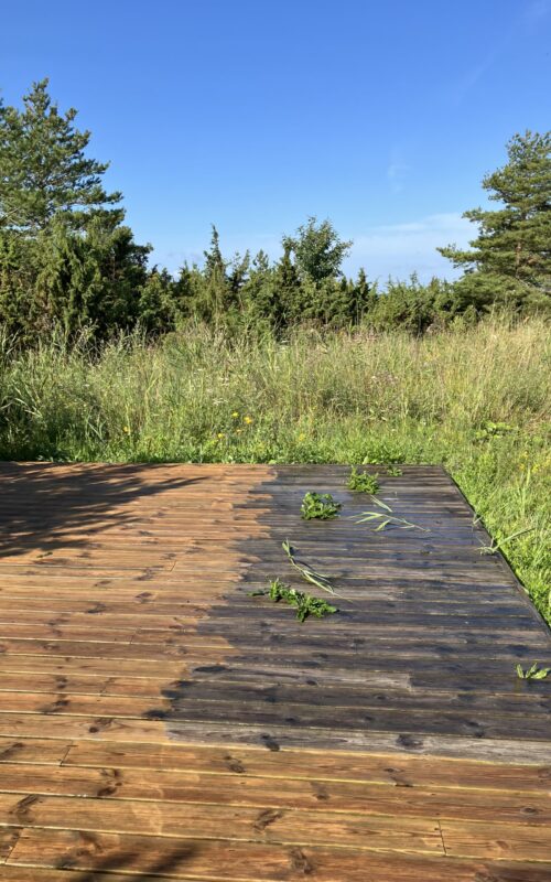 puitterrassi pesu ja hooldus